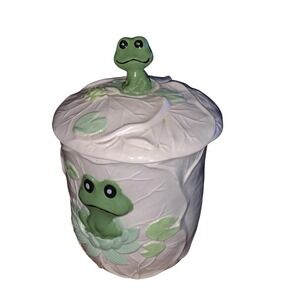 11 "Vintage 1977 Neil The Frog Ceramic Canister  Made In Japan Sears Roebuck